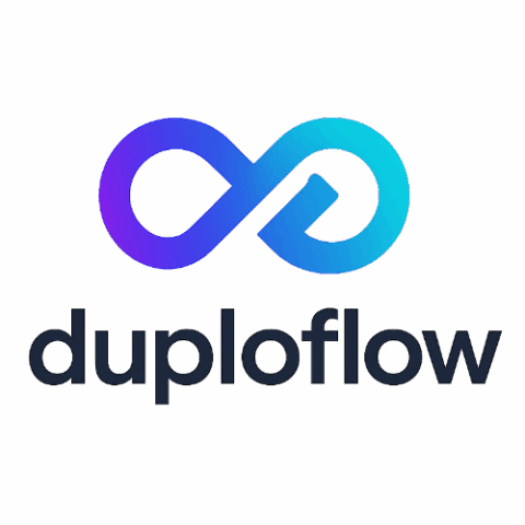 Duploflow logo on light background